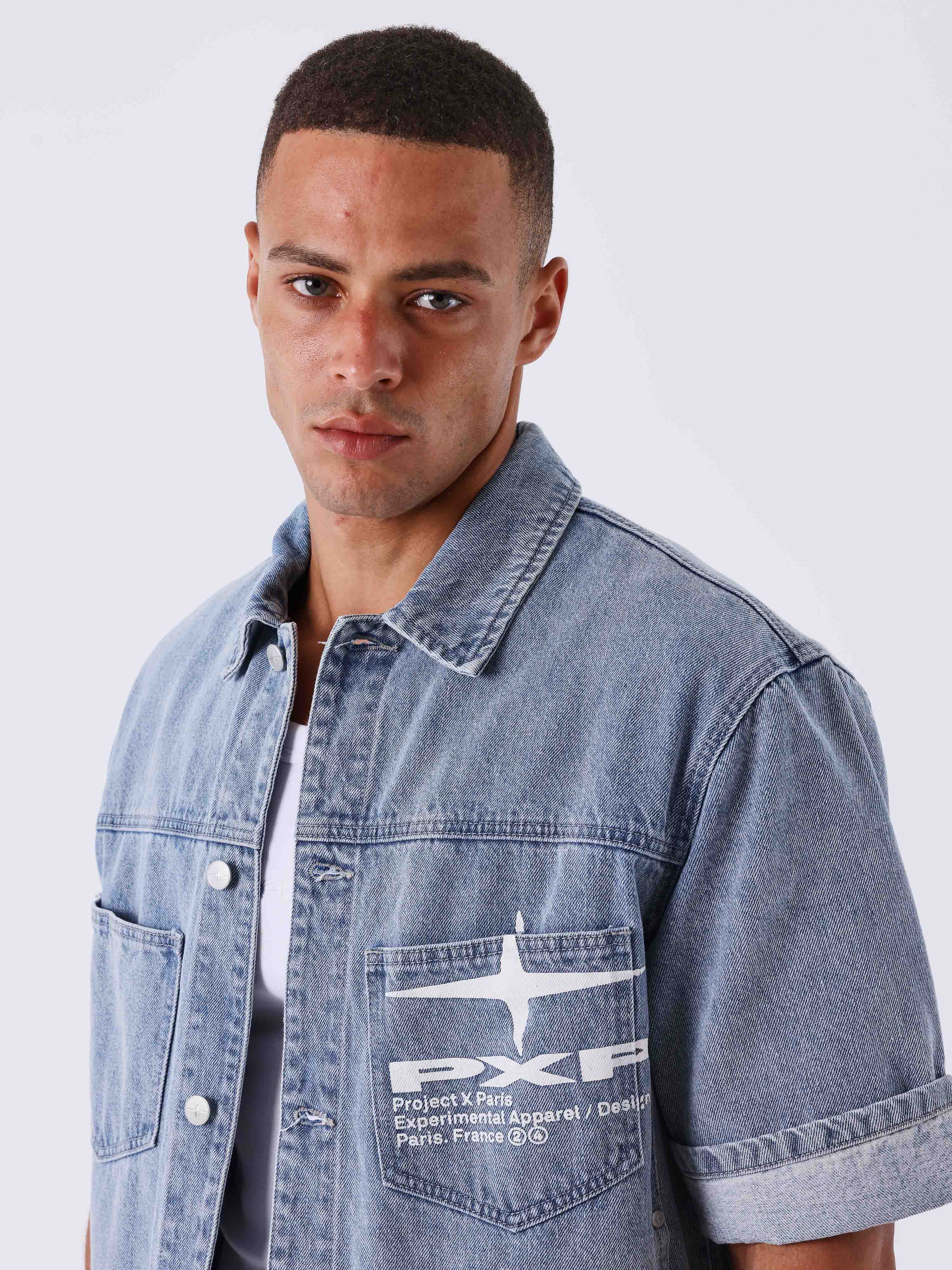 Veste en denim courte Idea - Image 3