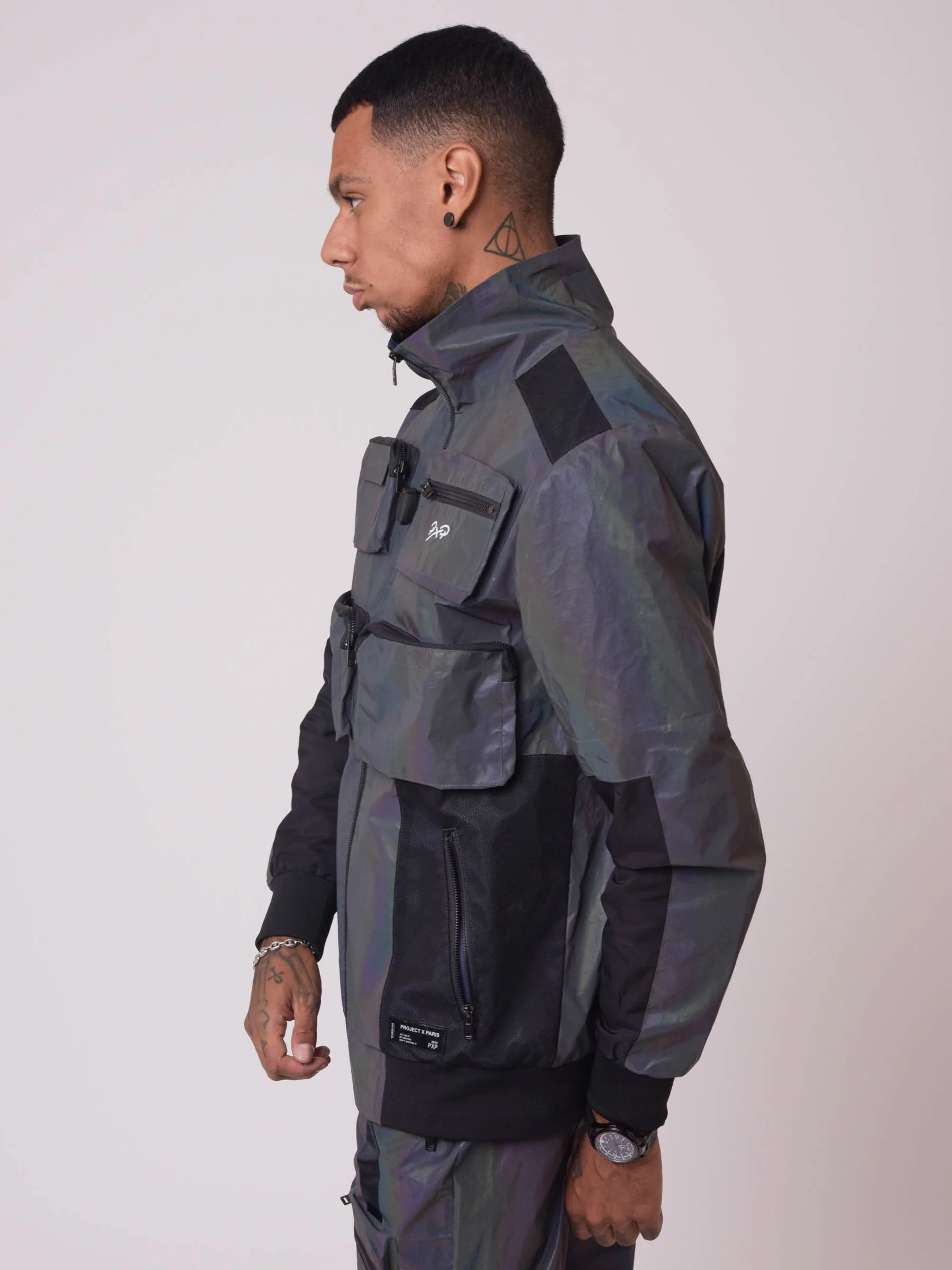 Veste col montant empiècement plastique - Image 6