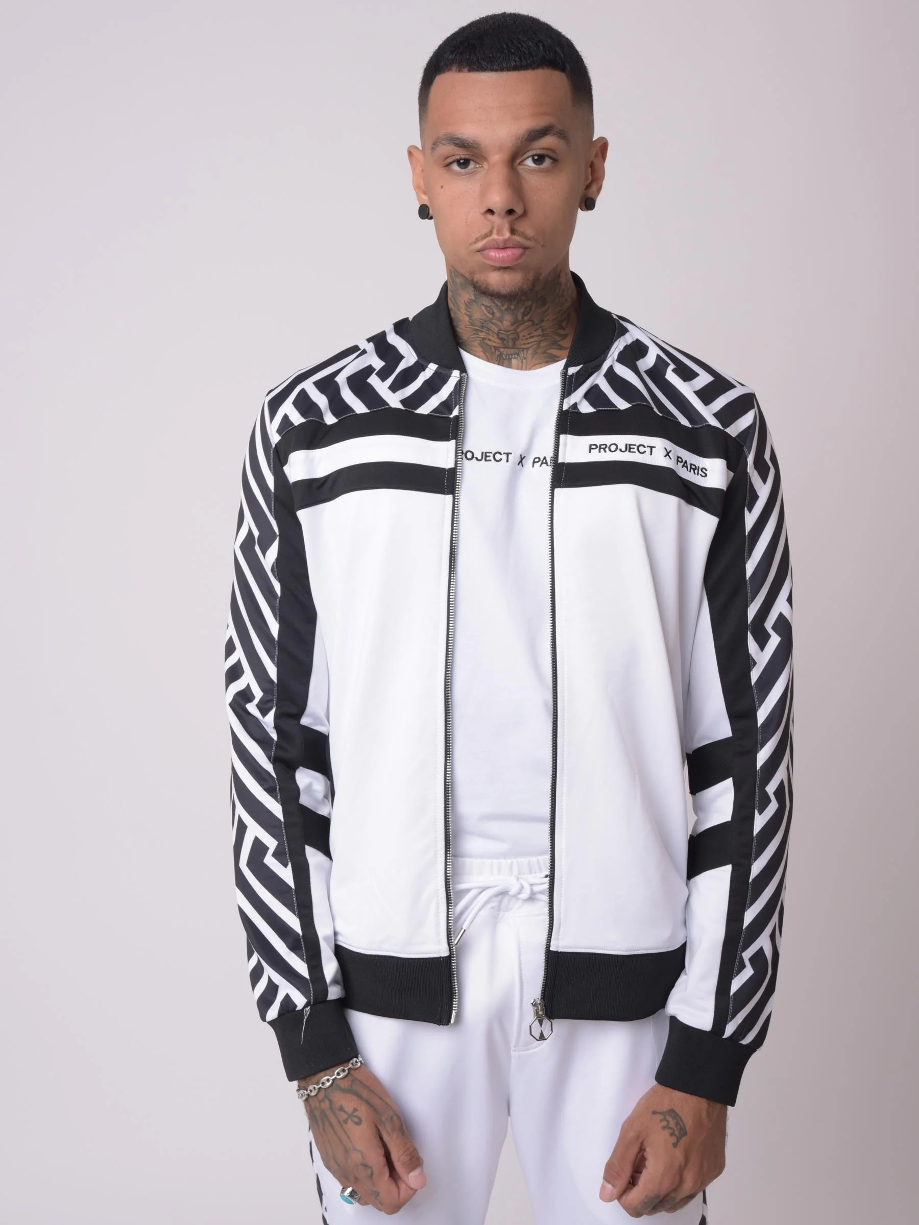 Veste col teddy imprimé graphique - Image 3