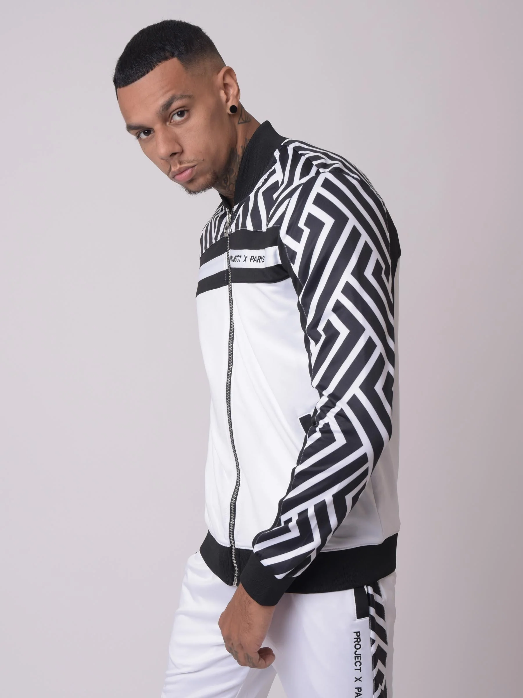 Veste col teddy imprimé graphique - Image 5
