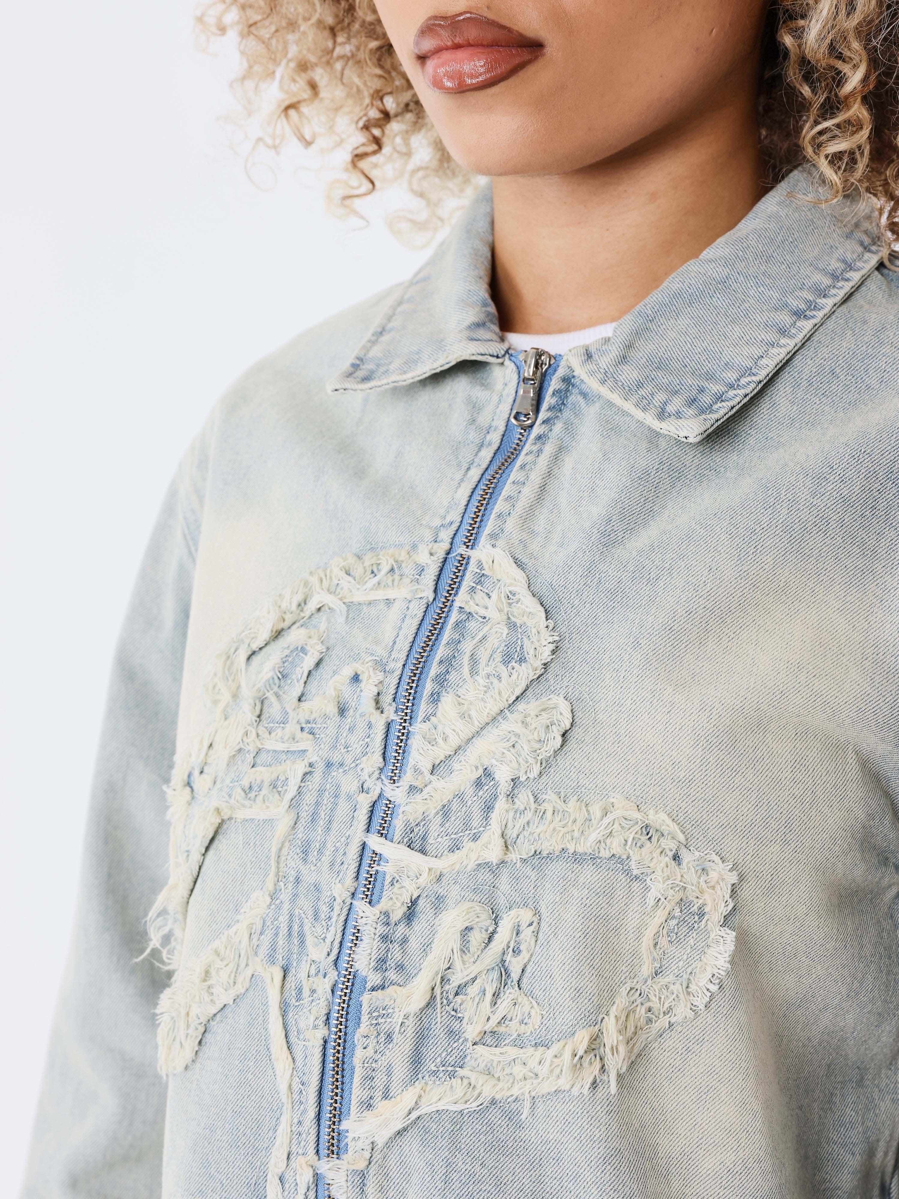 Veste crop en denim délavé - Image 4