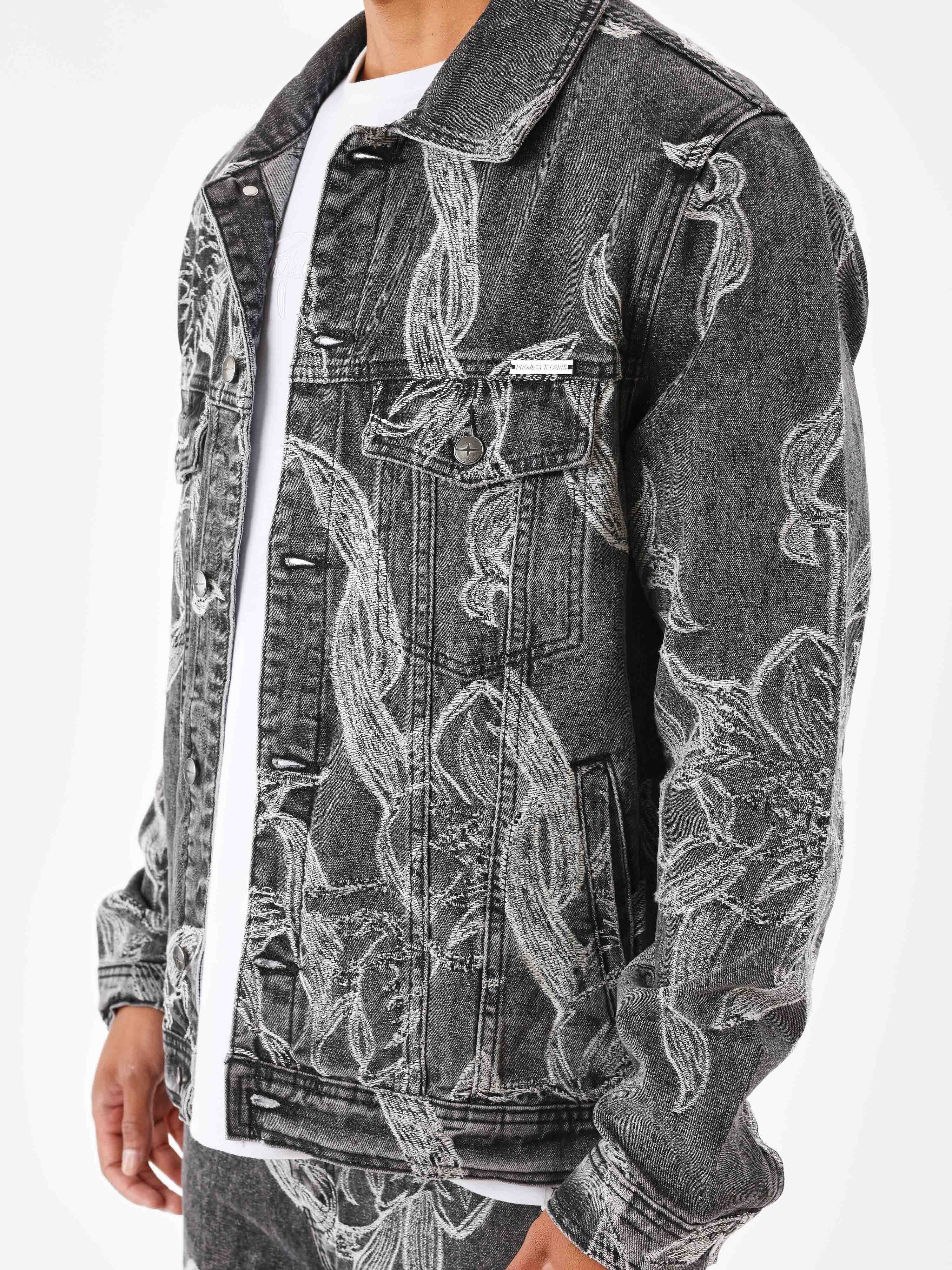 Veste en denim à motif floral - Image 11