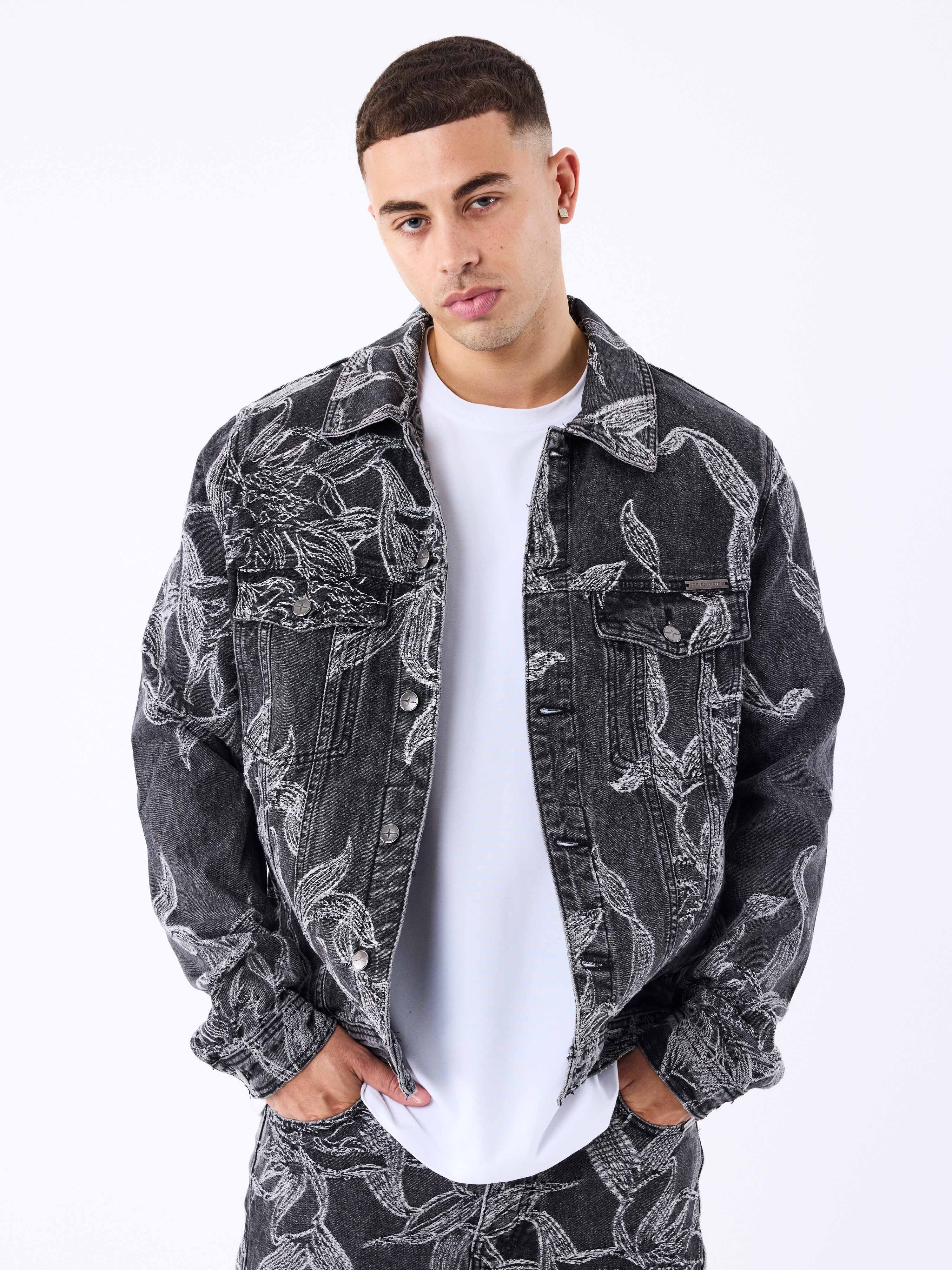 Veste en denim à motif floral - Image 2