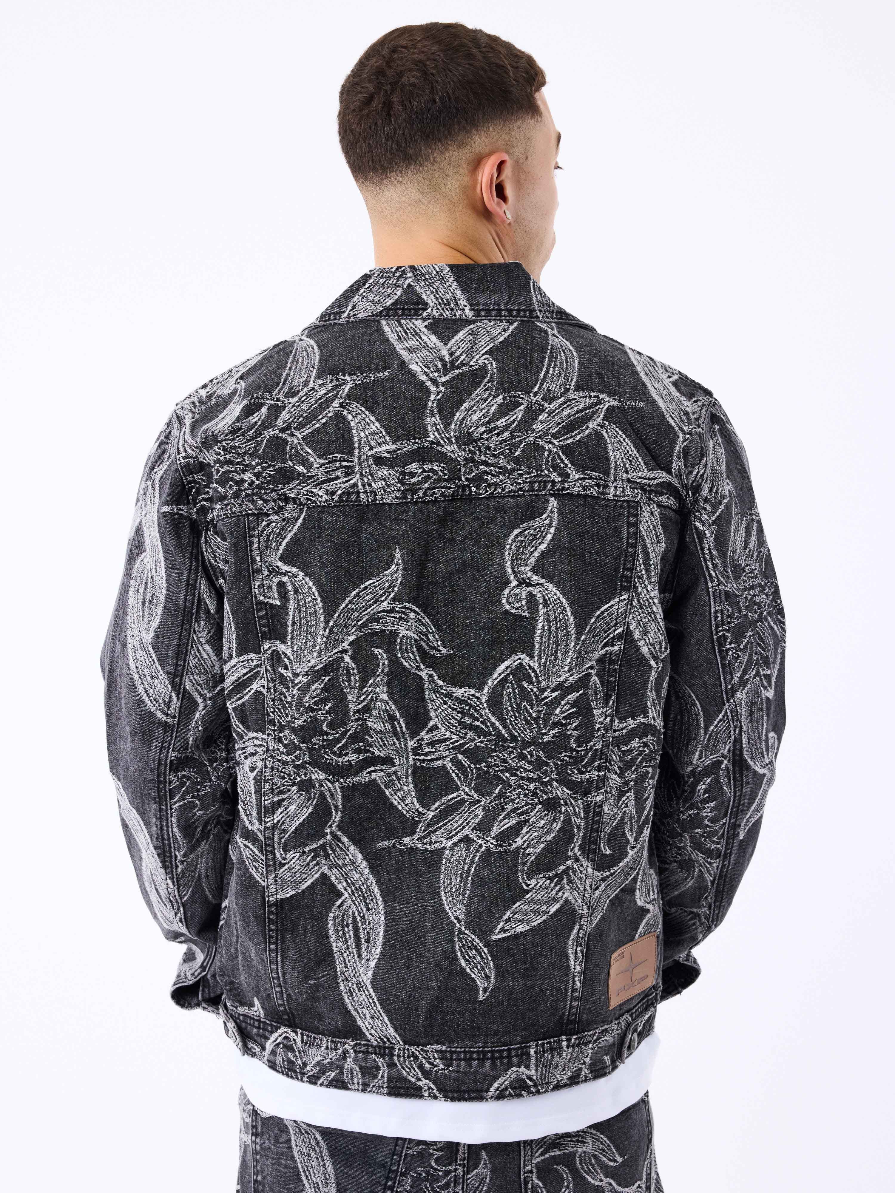Veste en denim à motif floral - Image 3