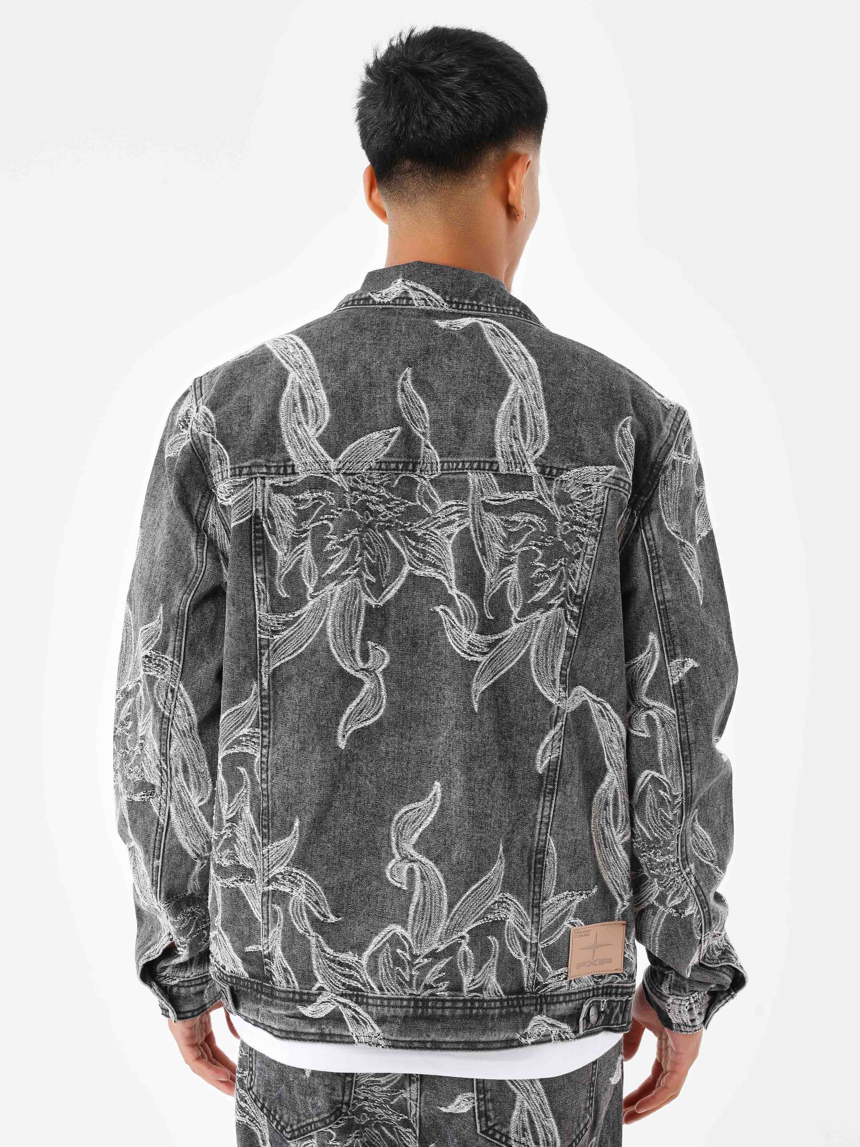 Veste en denim à motif floral - Image 9