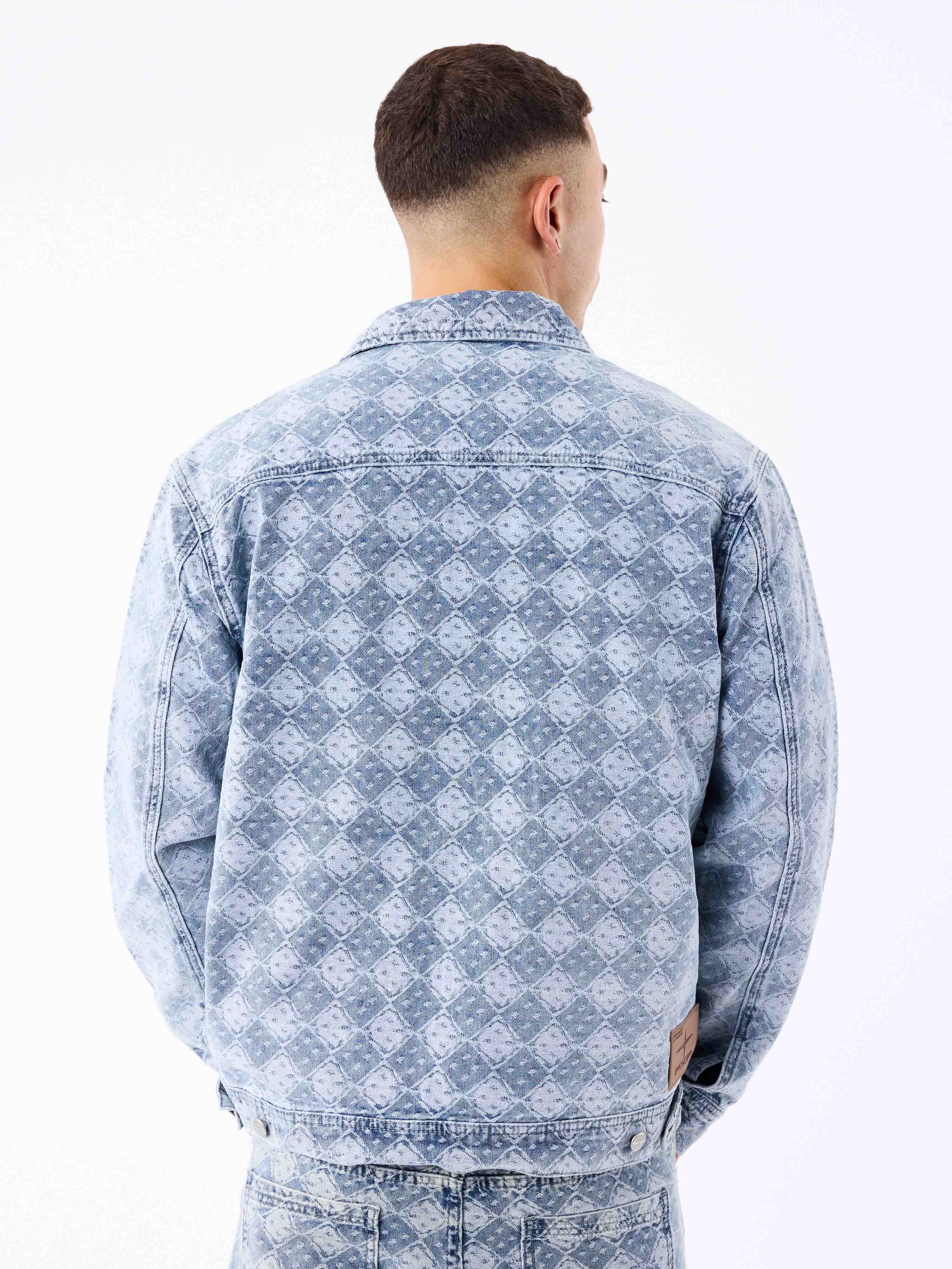 Veste en denim à motif géometrique - Image 3