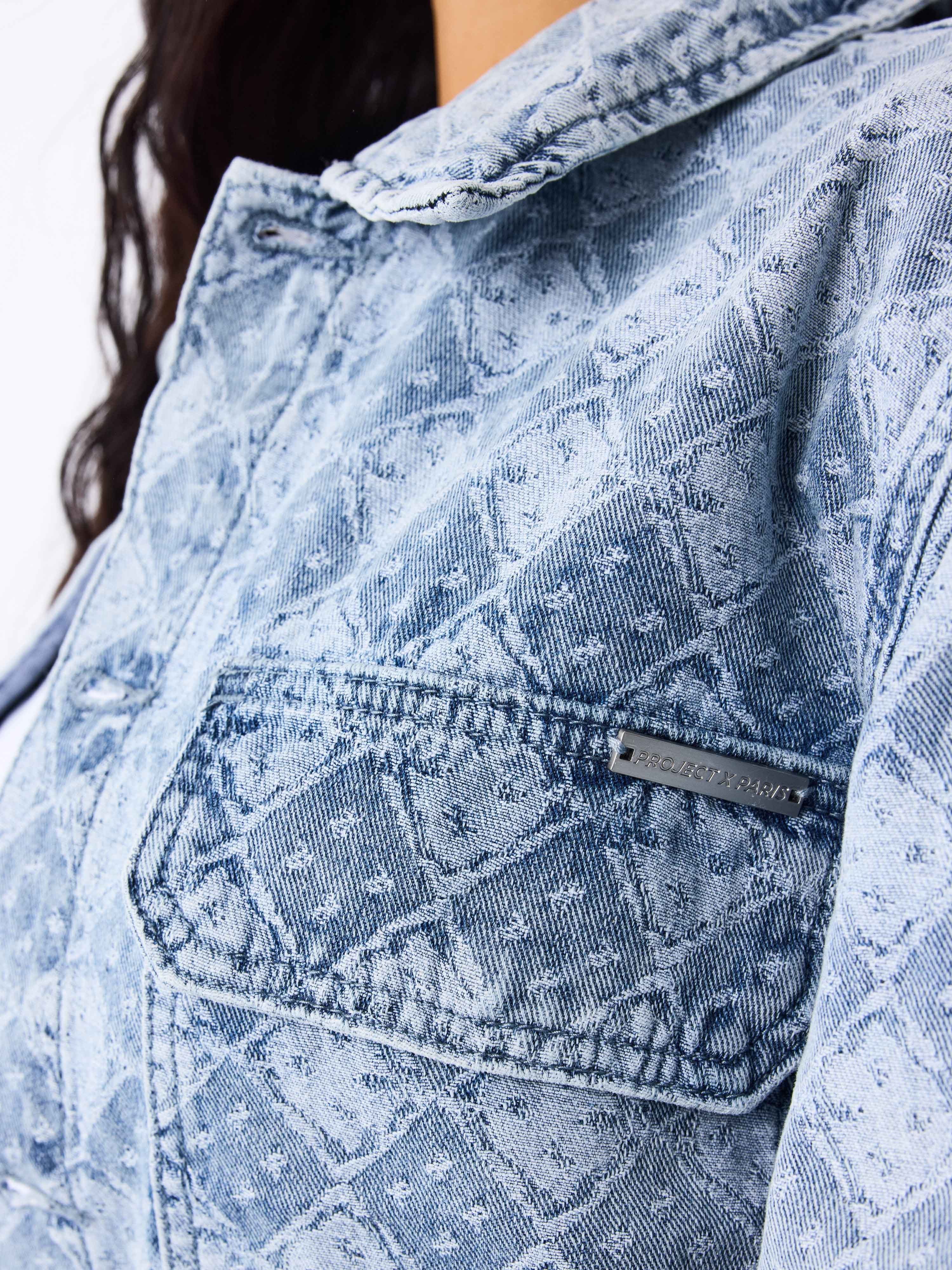 Veste en denim à motif géometrique - Image 6