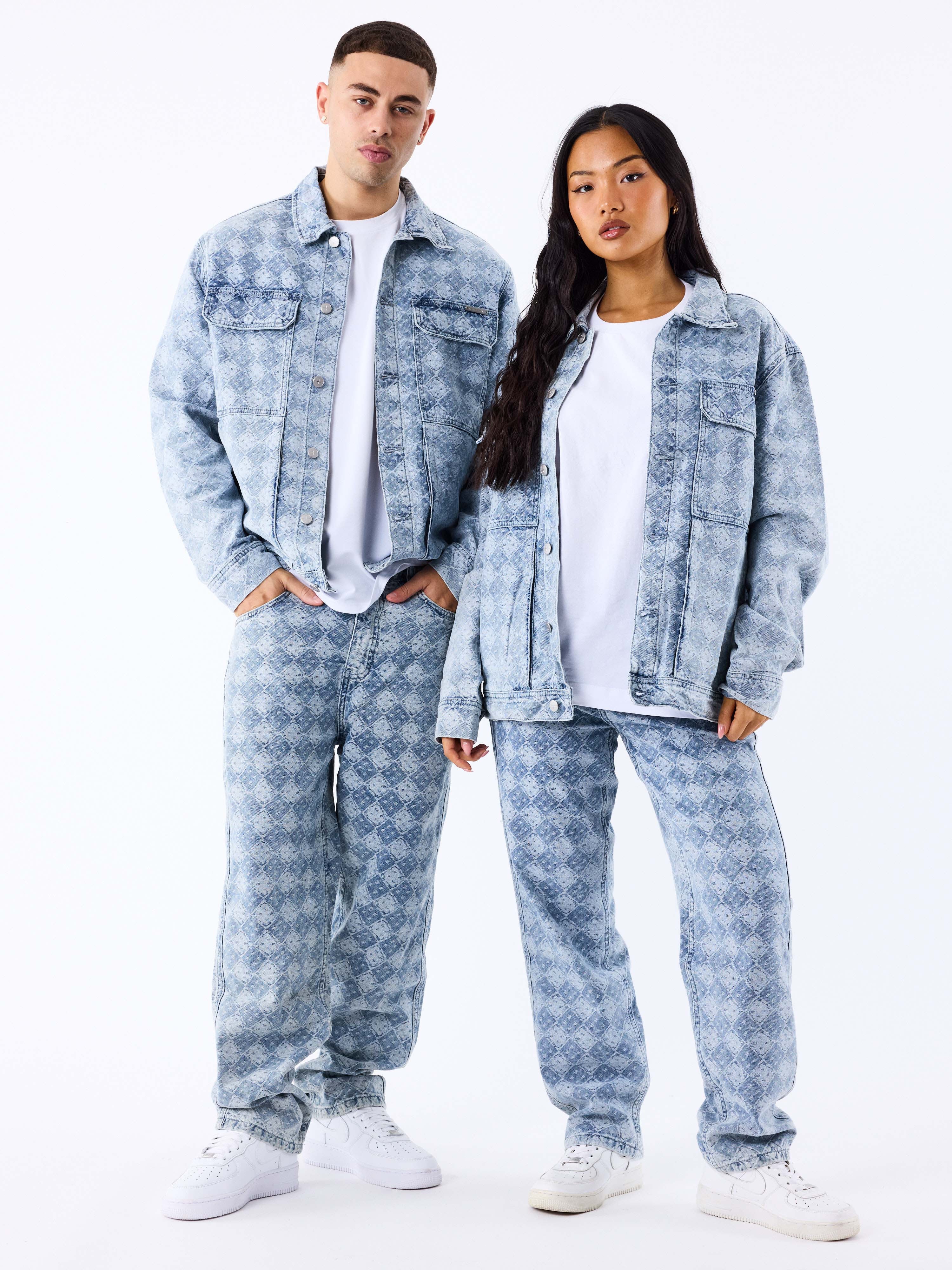 Veste en denim à motif géometrique - Image 7