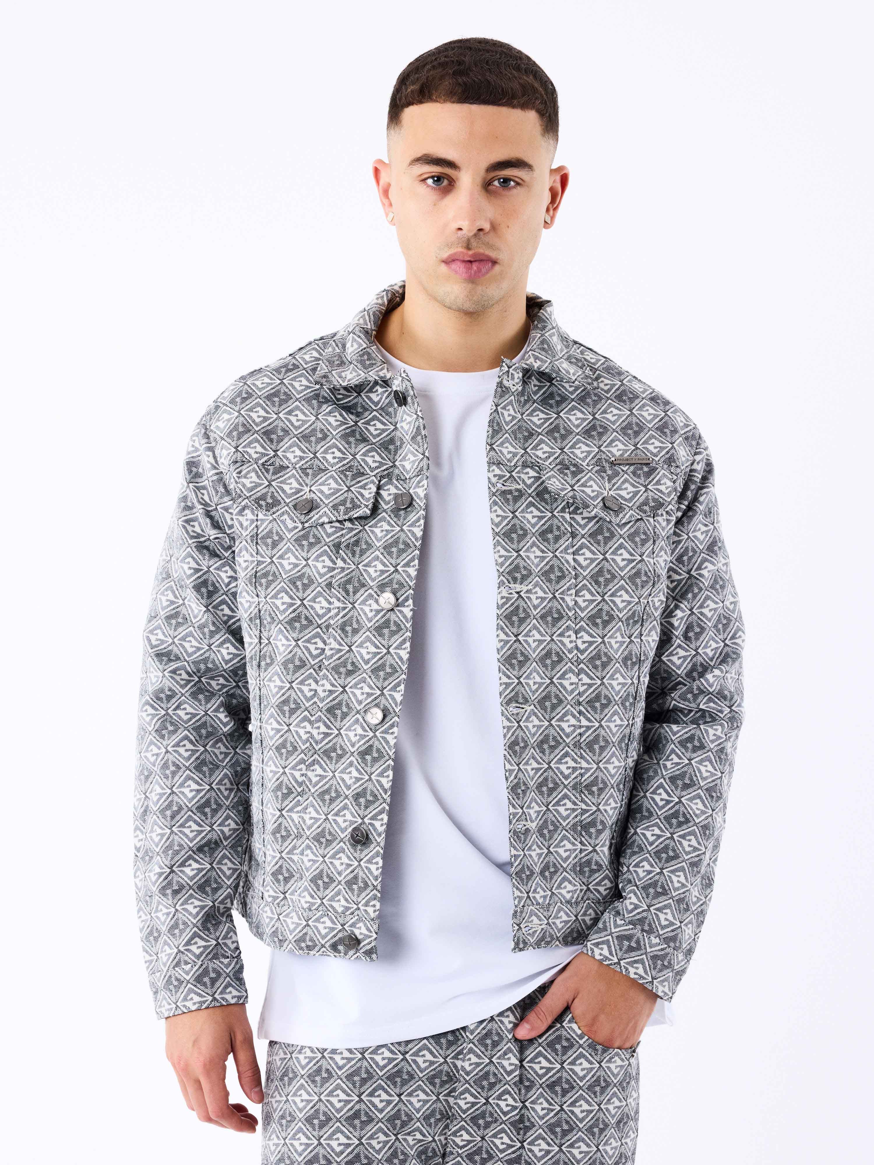 Veste en toile à motif géometrique - Image 2