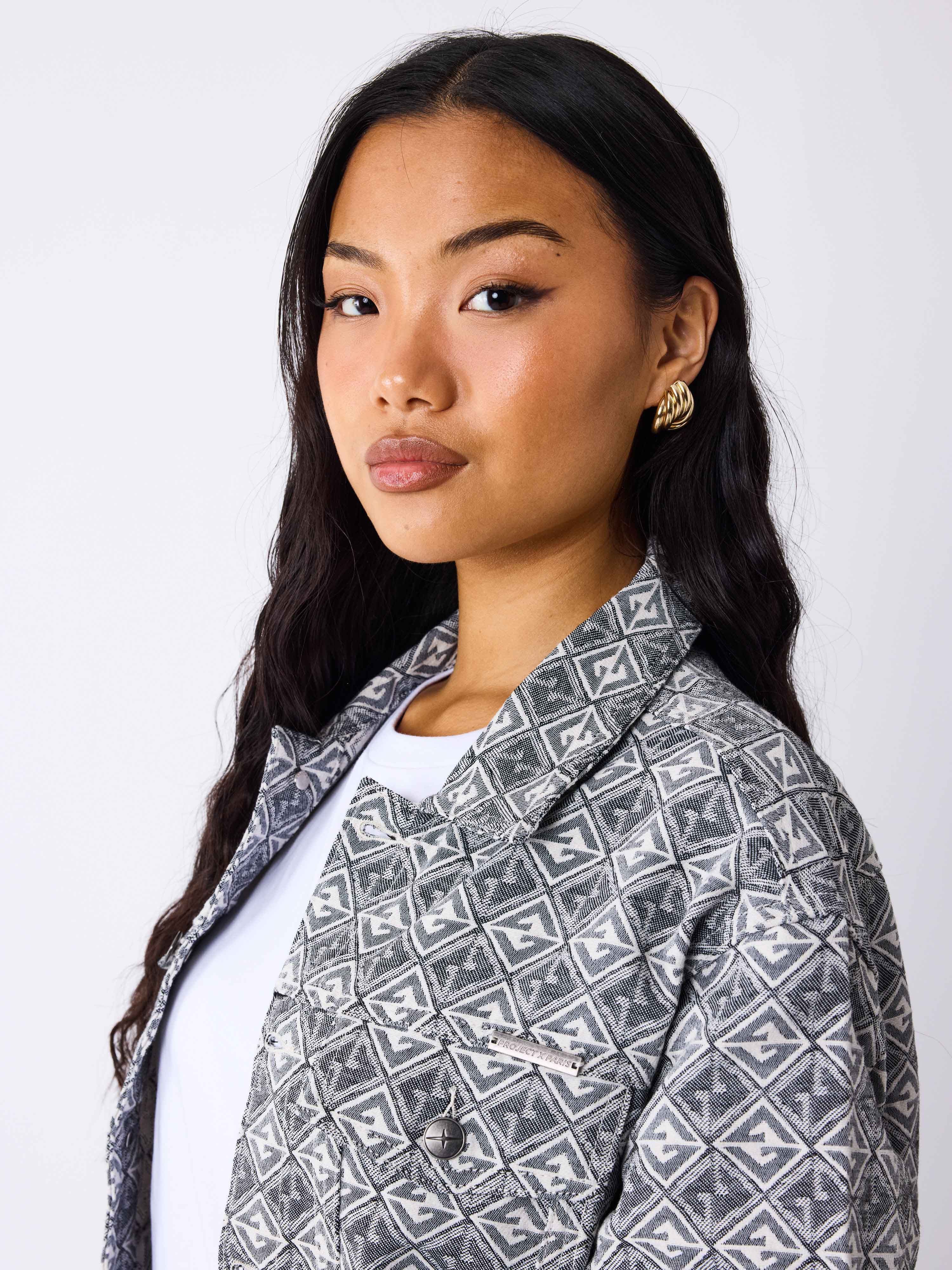 Veste en toile à motif géometrique - Image 5