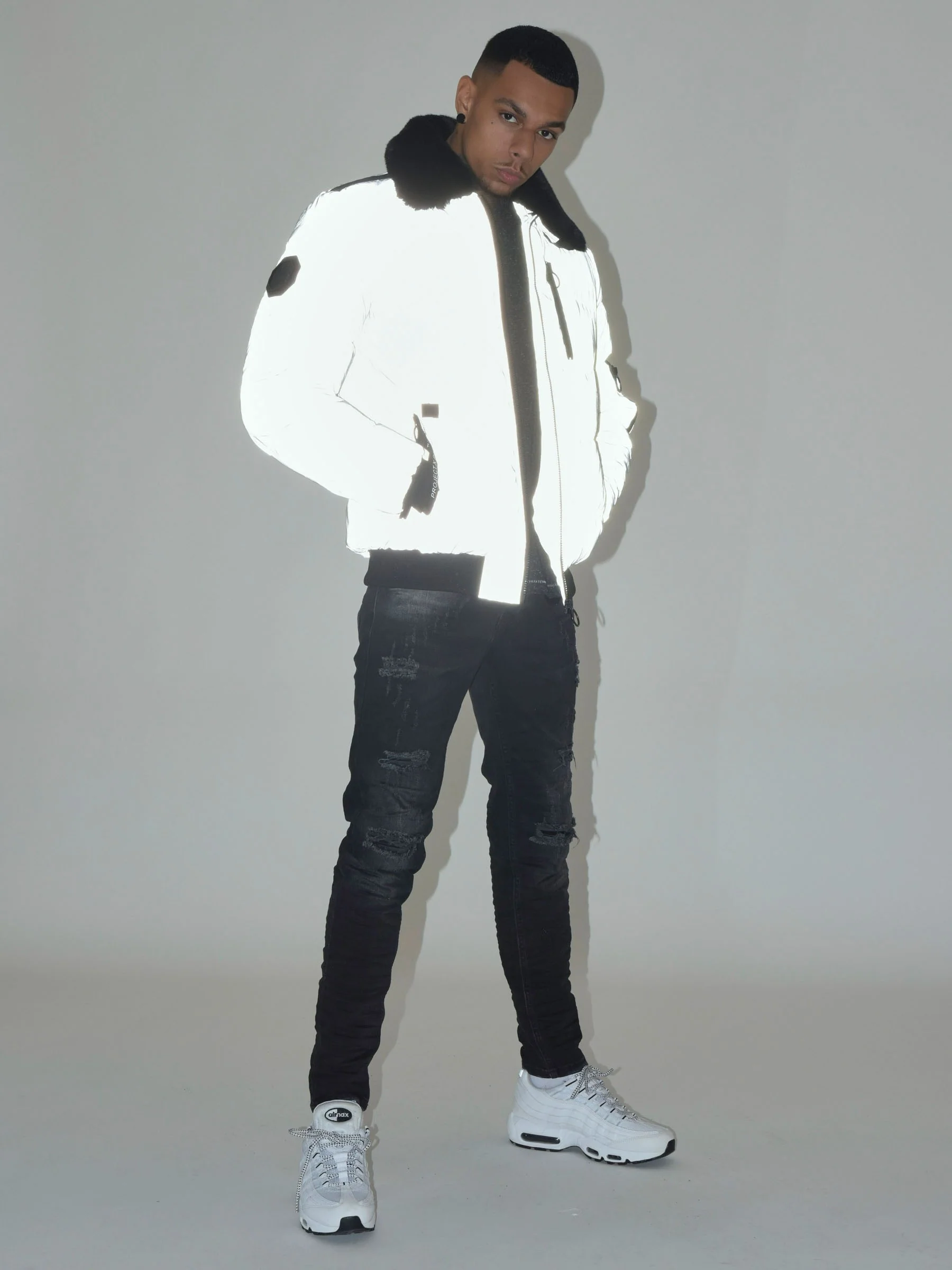 Veste matelassée col aviateur fourrure - Image 2