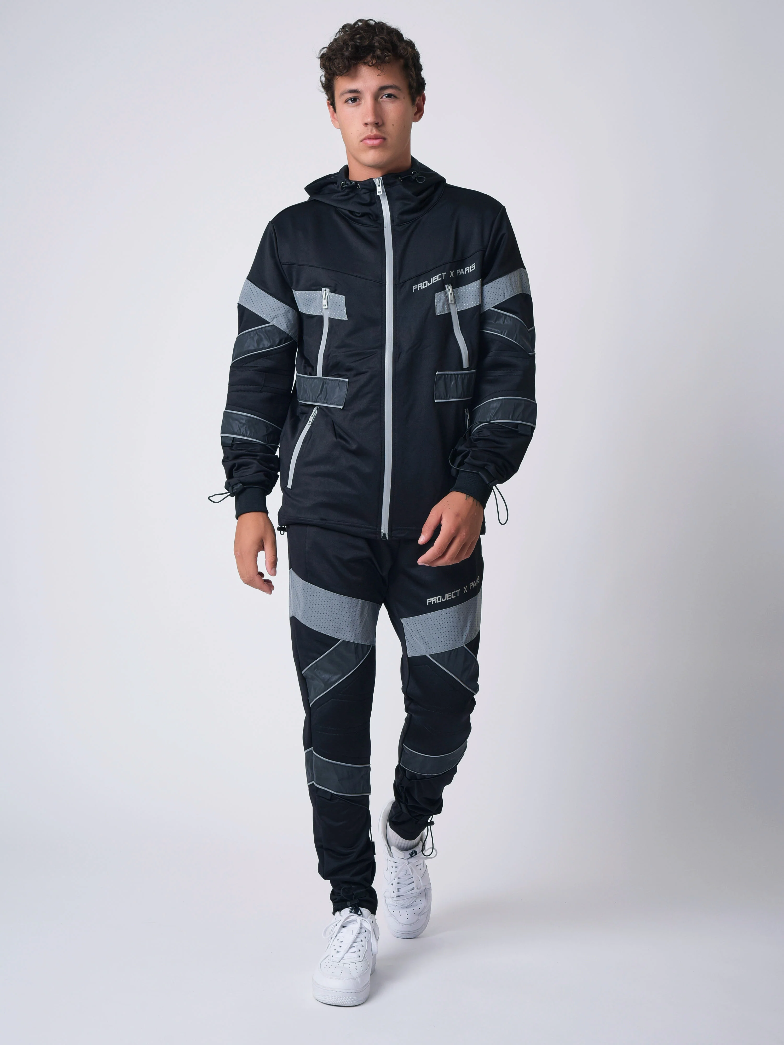 Veste mi-longue style biker réfléchissant - Image 3