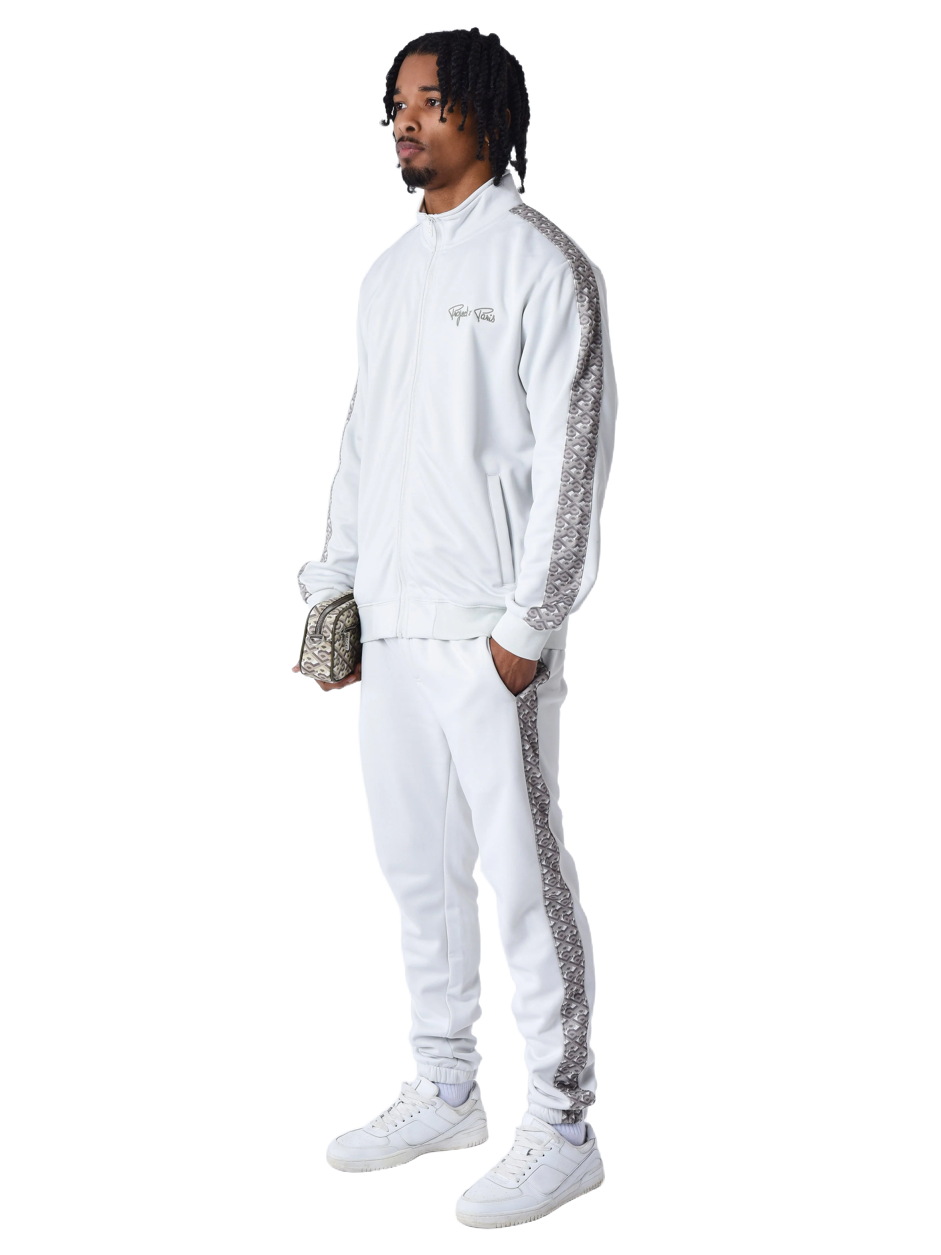 Veste zippé à bande imprimé - Image 4